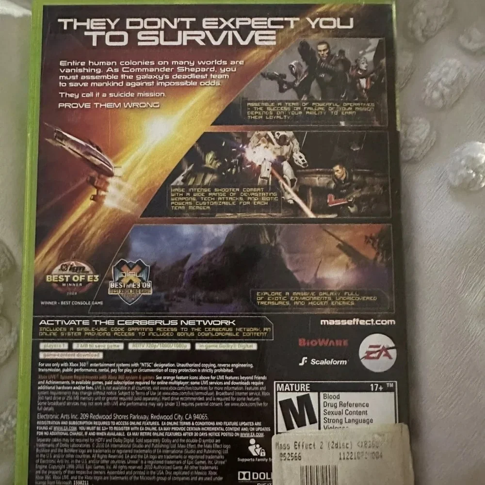 Mass Effect 2 (Microsoft Xbox 360, 2010)